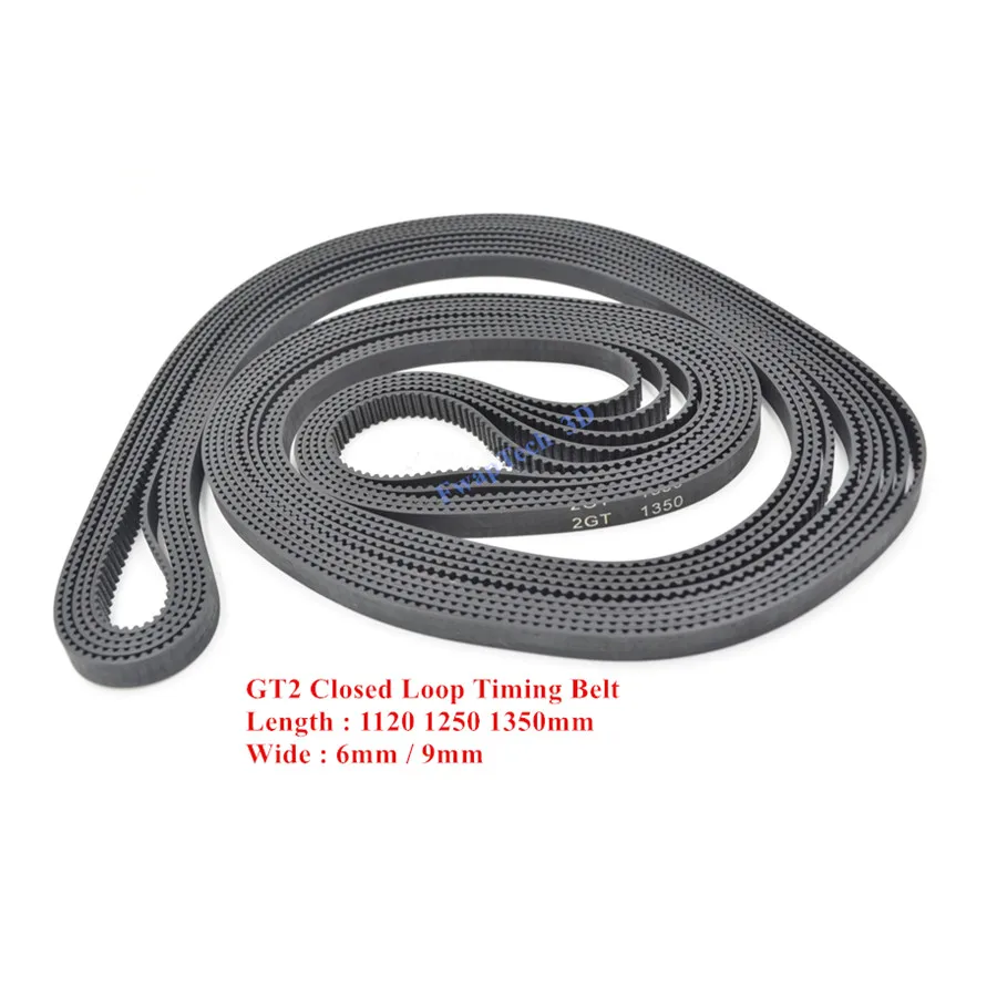 

3D Printer GT2 Timing Belt length 1220 1250 1350 mm tooth 610 625 675 wide 6mm 9mm 2GT closed loop belt