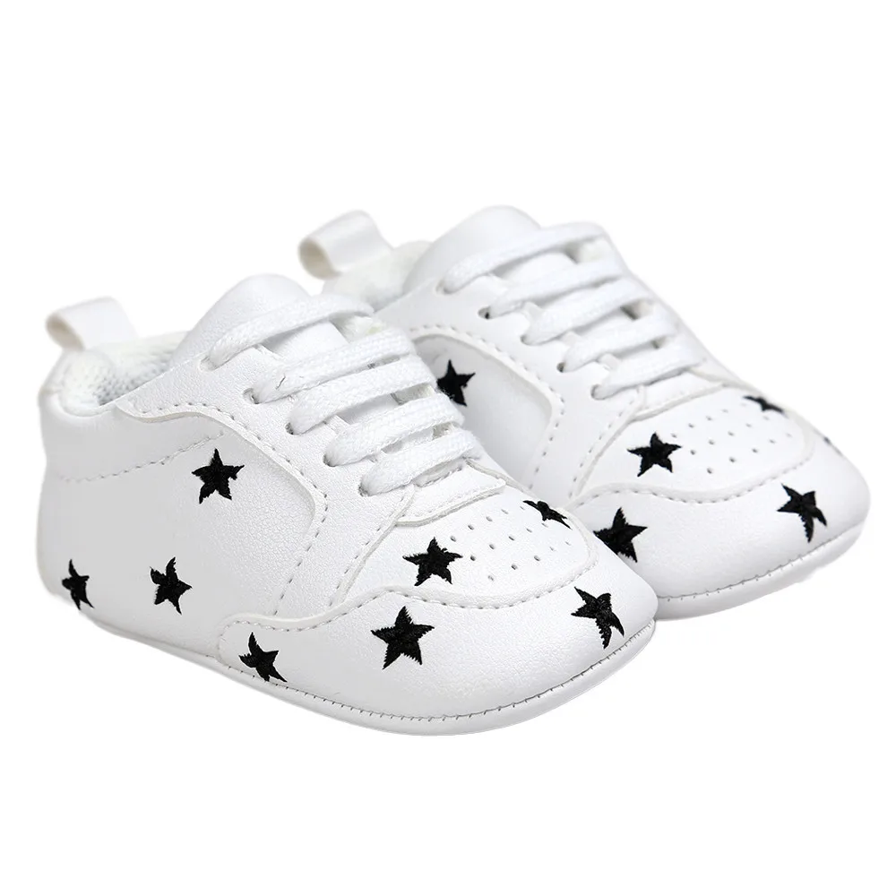 

ROMIRUS PU Leather Newborn 0-1 Years Baby Five-pointed Star Bandage Soft Sole Shoes Toddler Sneakers Casual Shoes 15