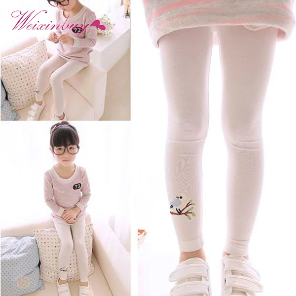 

WEIXINBUY Kid Toddlers Warm Leggings Baby Kid Girl Bird Pattern Stretchy Pants Trousers