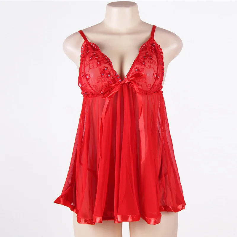 European And American Plus Size string bra Underwear Lace Sexy Female Temptation Transparent