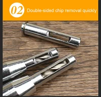 כלים לעיבוד עץ 4pcs / הרבה כלים ביד מרכוז עצמי HSS מקדחה Bits ציר Matkap Drill Bit דלת ארון 5/64 7/64 9/64 11/64 כלים לעיבוד עץ (4)