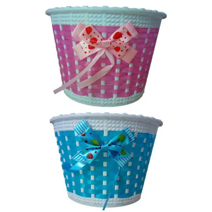 Clearance 2019 Hot Sale Bowknot Front Bike Bicycle Basket Children Kids Girls Outdoor Panniers fietstassen Cycling Shopping Accessories 1