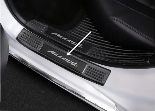 Для Honda Accord- Нержавеющая Накладка на порог черный снаружи