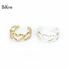 BoYuTe/5 шт.; Модные женские ювелирные изделия для ног; металлические, латунные, регулируемые, серебристые, золотые сандалии с вырезами и кольцом в форме сердца