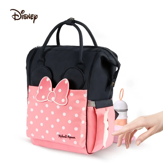 Us 55 73 40 Off Disney Baby Cartoon Minnie Bag Mommy Stroller Mom Feeding Diaper Backbag Care Biberon Insulation Travel 20 35l Wet Ny In