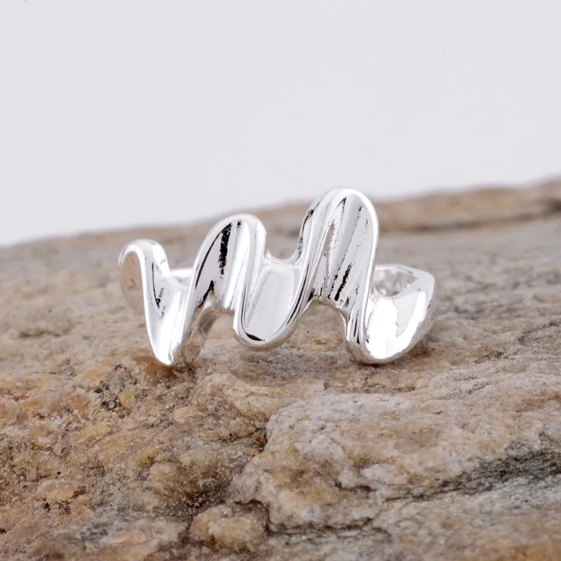 Atactic блестящее посеребренное кольцо оптом 925 Модные ювелирные изделия Серебряное кольцо 925sterling-silver TBDZISJU
