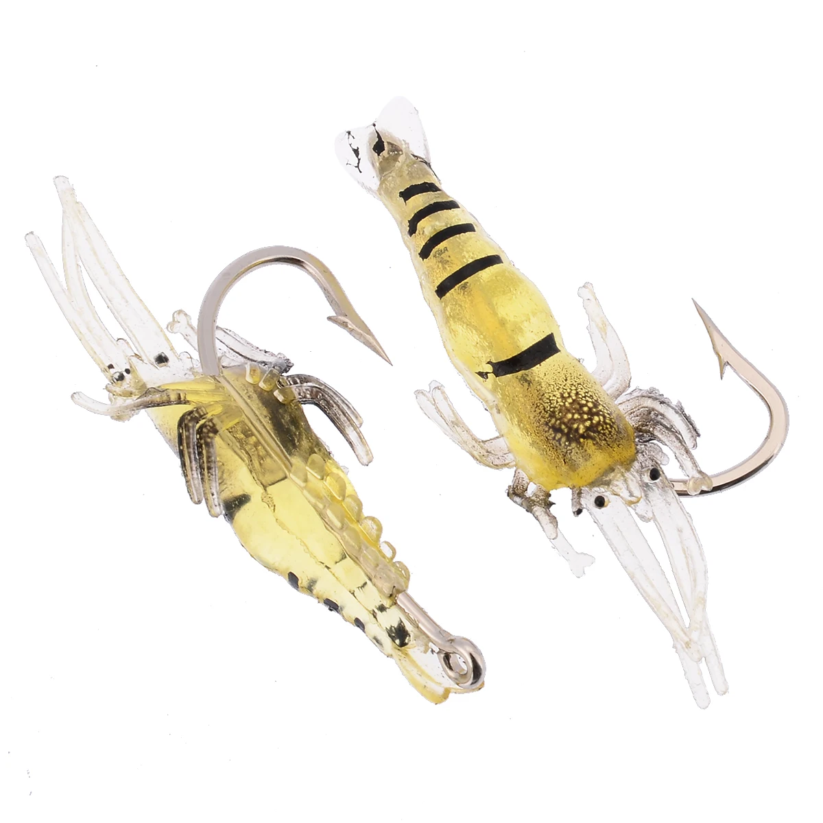New 10Pcs Soft Silicone Shrimp Fishing Lure Wobblers Fishing Minnow Trout Fish Lures Artificial Bait Hook Bass Tackle Hook