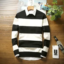 2016 NEUE winter langarm gestreiften männer pullover pullover masculino männlichen casual pullover strickwaren