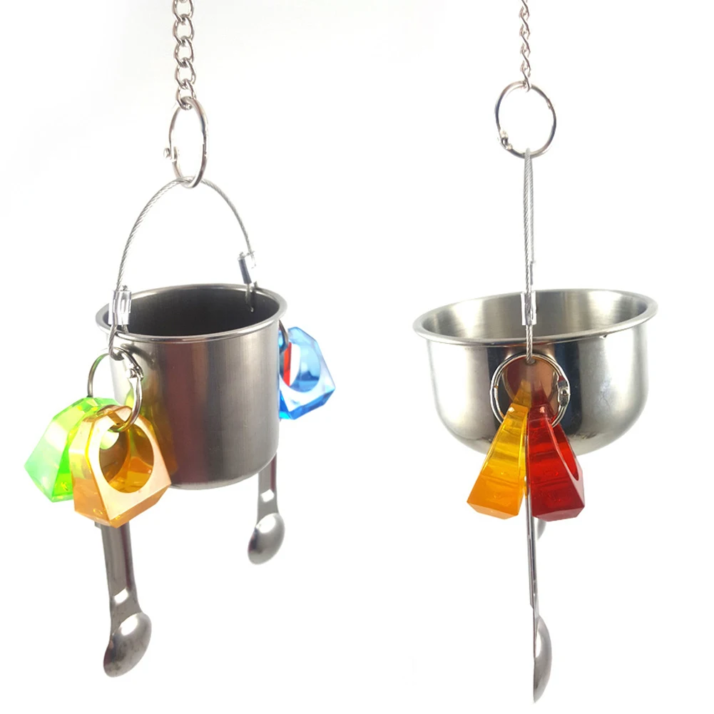 Buy New arrival Parrot Swing Bird Cage Toys Parrot Squirrel Food Container