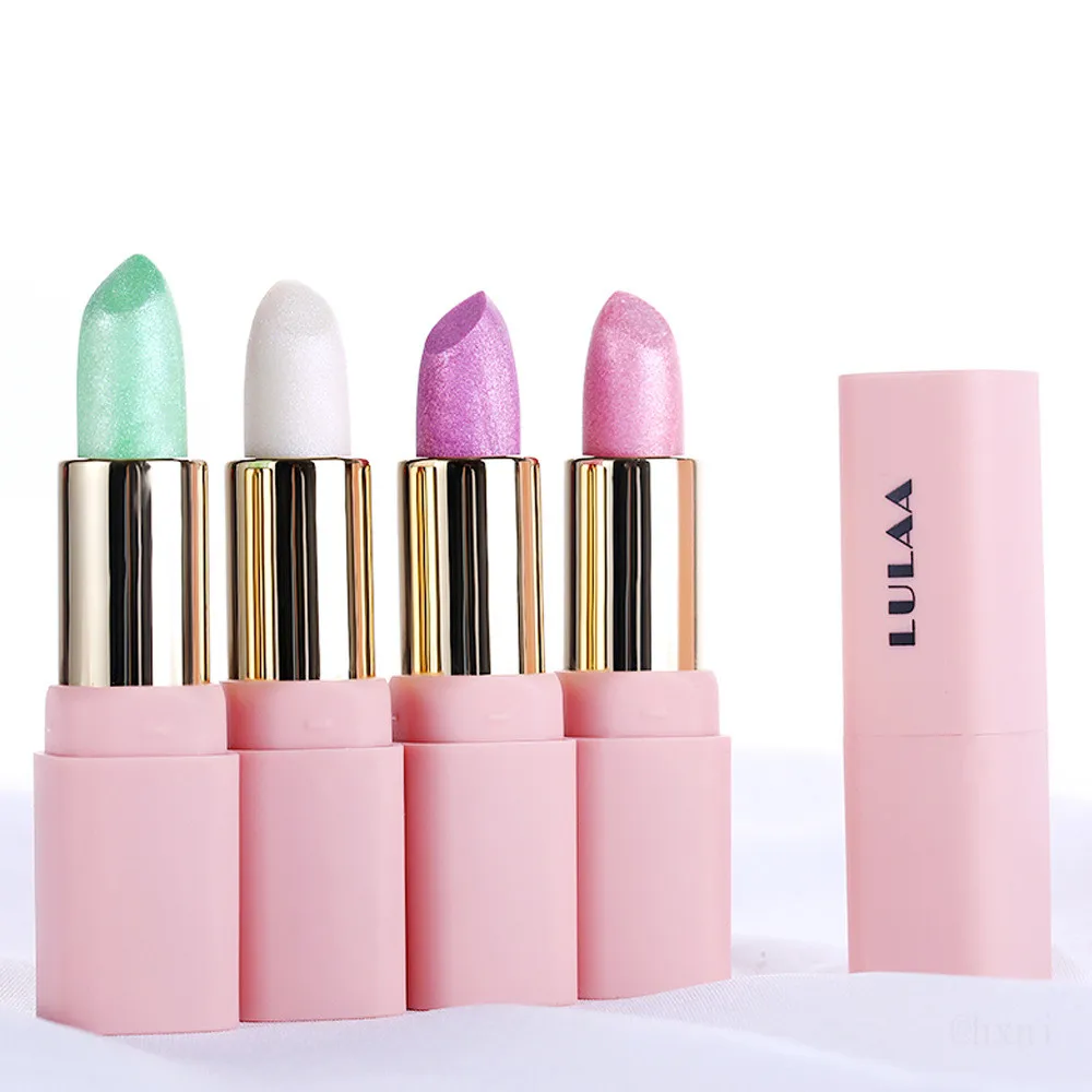 LULAA 8 Colors Pearlescent Metallic Gold Shimmer Lipstick Matte Shining Lips Tint Powder Cosmetics Lasting Batom Makeup TSLM1