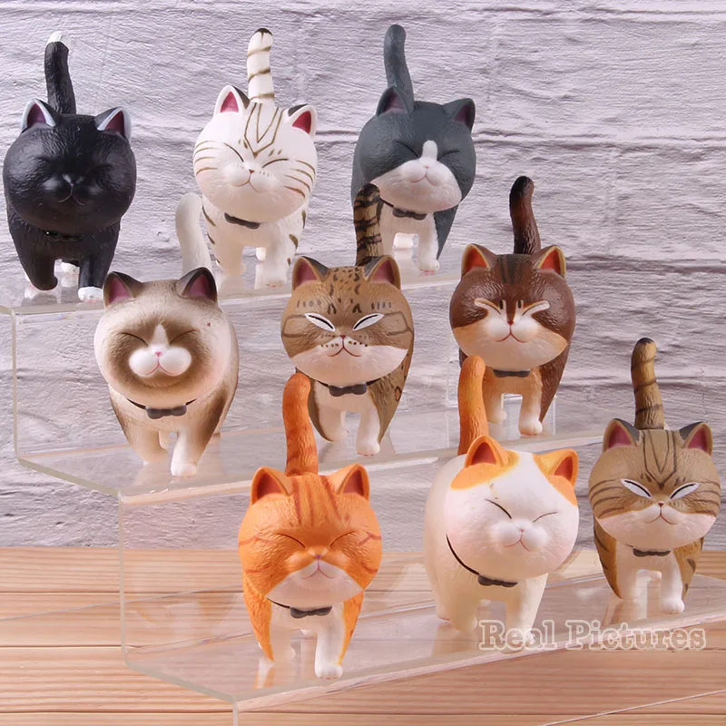 

Anime Cartoon Cat Bells Vol.2 Kawaii Cute Neko Cats Figure PVC Action Collection Toy 9pcs/set