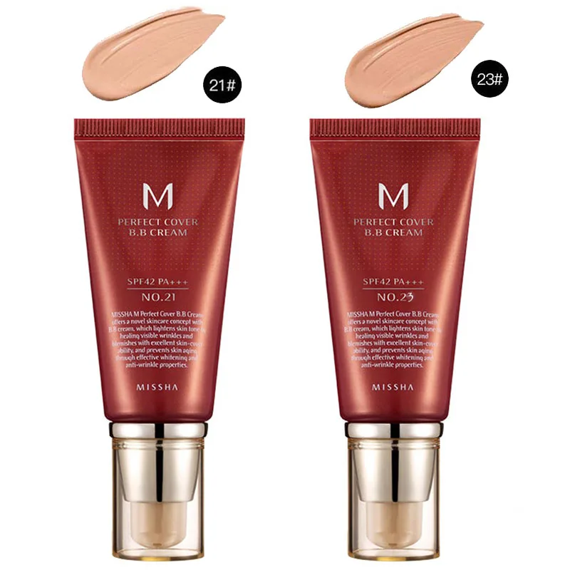 

Missha M Perfect Cover BB Cream SPF42 Pa+++ 50Ml Korea Cosmetics Makeup Base CC Creams Skin Whitening Korean Cosmetic