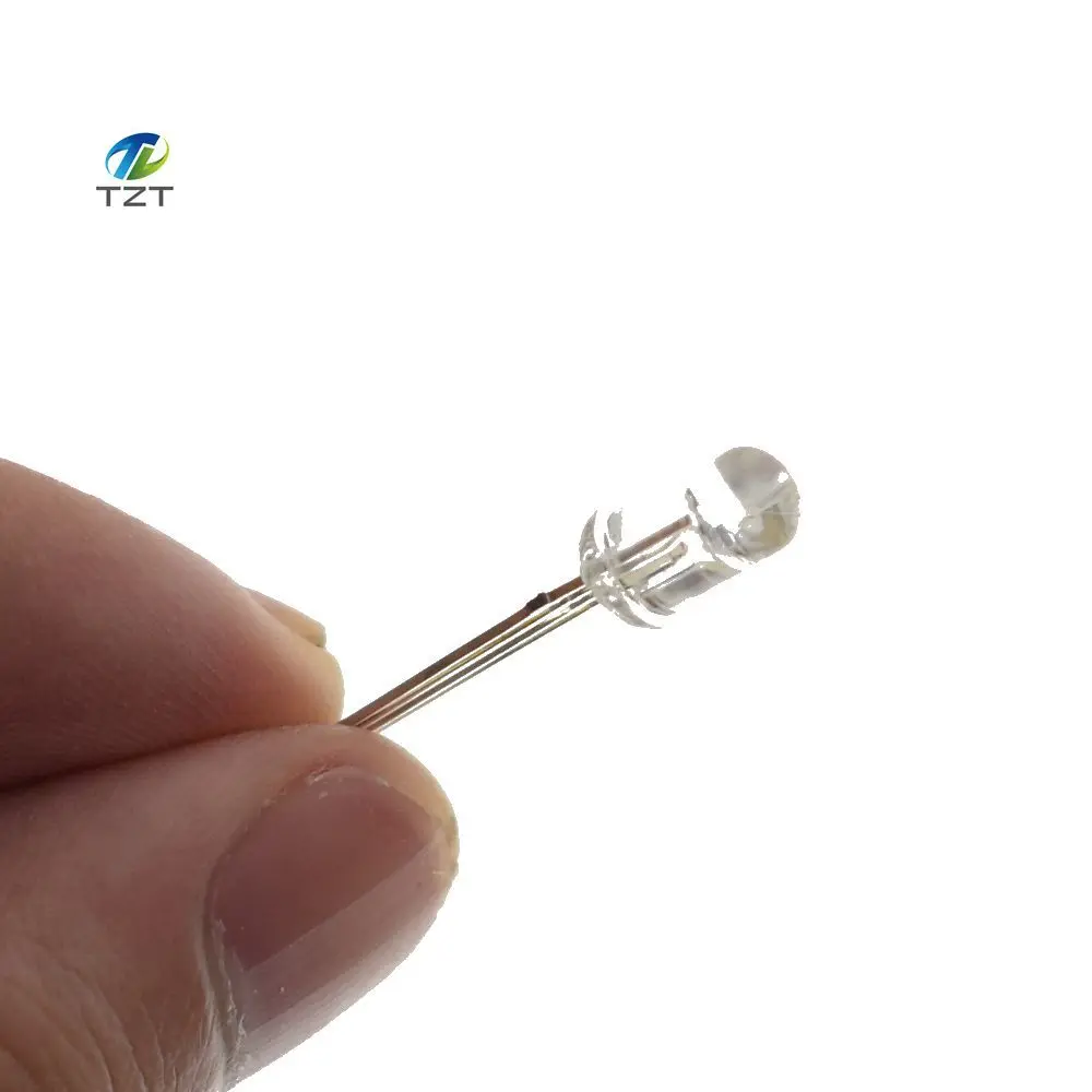 

100pcs 5mm RGB LED Common Cathode Tri-Color Emitting Diodes f5 RGB Diffused