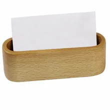 Деревянный Настольный Держатель для визиток подставка для карт из бука ящик для хранения карт