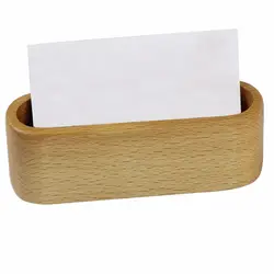 Деревянный Настольный Держатель для визиток подставка для карт из бука ящик для хранения карт