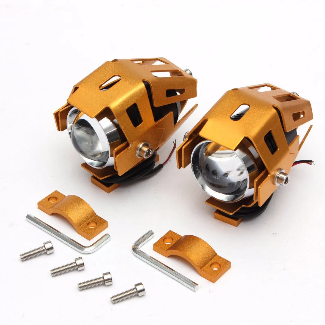 2pcs/set U5 Motorcycle Bike LED Headlight Fog Driving Spot Light Lamp White