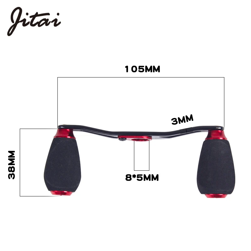 JITAI 7*4 مللي متر 8*5 مللي متر الصيد بكرة مقبض لينة إيفا بكرة مقبض مقبض ل أبو دايوا baitcasting بكرات الصيد الروك DIY استبدال