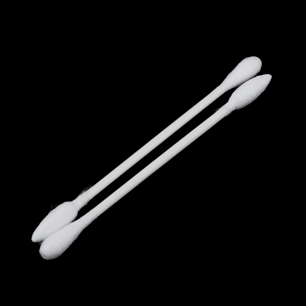 200 Pieces Tight Double Head Buds Makeup Remover Cotton Swab Ear Cleaning Tools Wooden Handle Double cotton heads