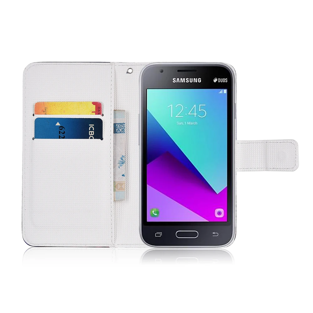 Чехол-бумажник из ТПУ с рисунком для samsung Galaxy J1 mini prime SM-J106 SM-J106F SM-J106B J106 чехол из искусственной кожи с единорогом и кошкой