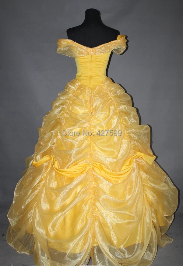 New Beauty And The Beast Belle Dress Cosplay Costume Yellow Princess Dress Belle Dress Dress Cosplaycosplay Costume Aliexpress