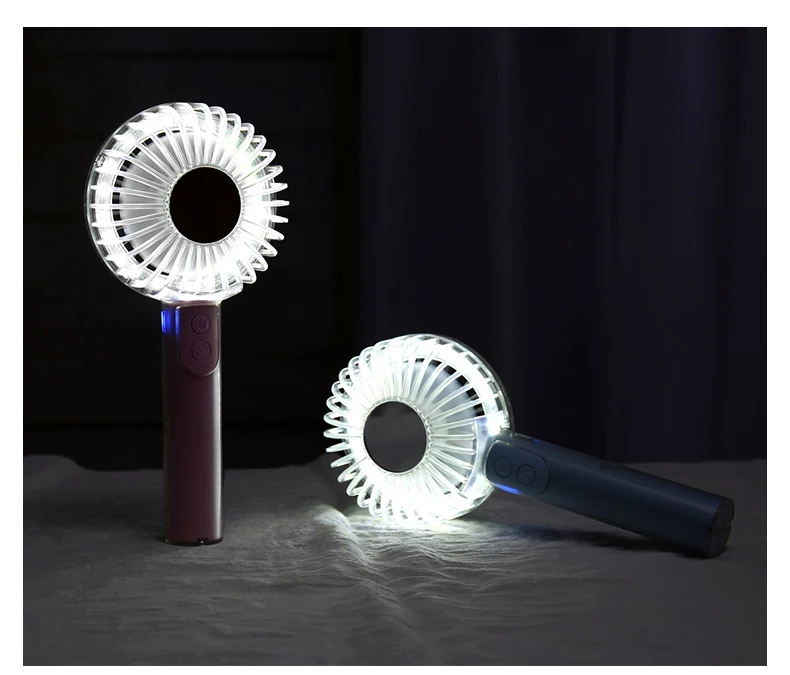 Mini Ventilador USB Fan Rechagable Portable Phone Holder Handheld Makeup Mirror USB Cooling Fan Cooler Gadget Office Gadgets