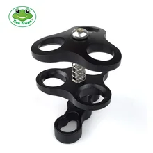 Aluminum Alloy Ball Clamp for Camera Arm System Underwater Grip Dual Ball Arm Firmly Diving Essential Accessory Triple Hole