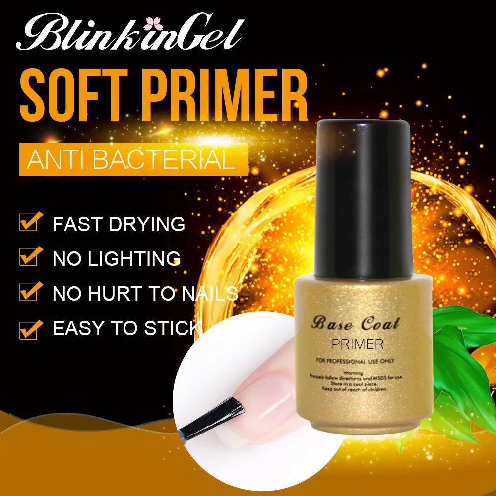 

BlinkinGel 1pcs Resin Primer Nails Primer Nail Art Base for Gel Nail Polish Primer for Nail LED Gel Polish Base Coat 6ml