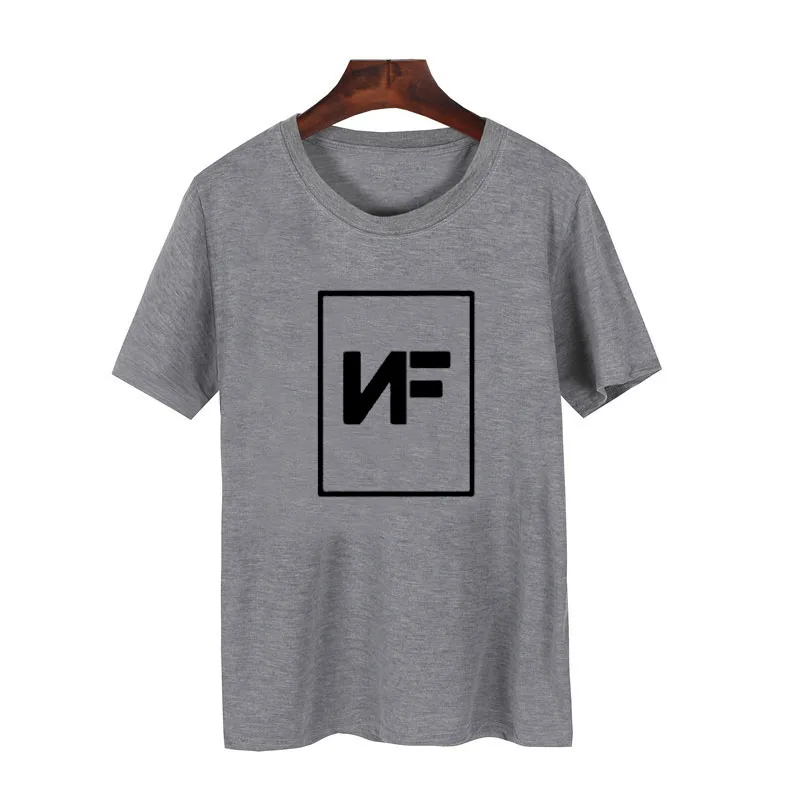NF Футболка Мужская хлопковая футболка с коротким рукавом с круглым вырезом, летняя футболка в стиле хип-хоп, уличная одежда Nathan John Feuerstein - Цвет: gray