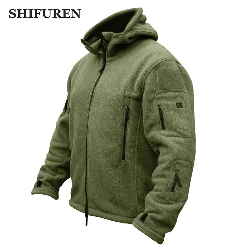 Уличная флисовая куртка SHIFUREN мужская зимняя утепленная полярная для походов