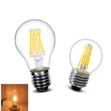 1pcs LED Filament Bulb E27 E14 2W 4W 6W 8W Clear Retro Edison lamp light Incandescent