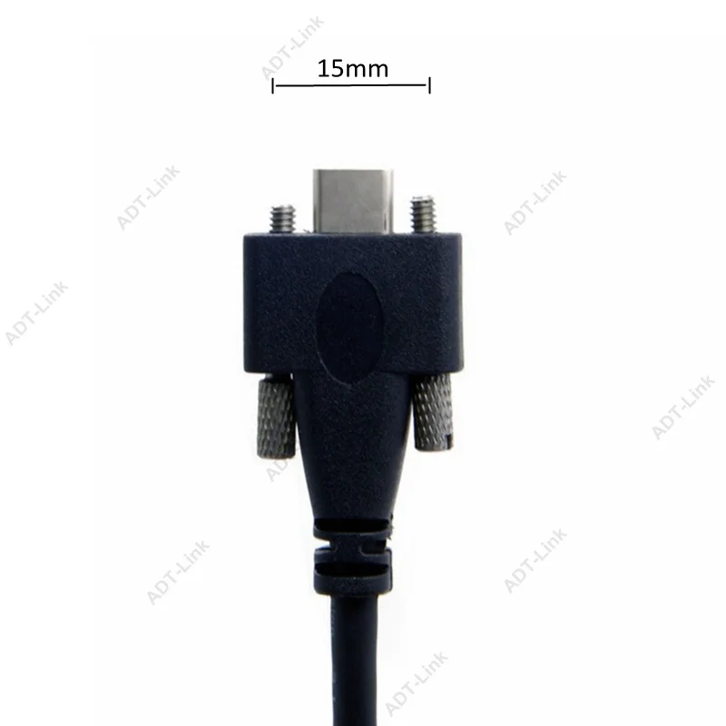 USB 3.1 نوع-c ماكينة كابلات الليلية كاميرا صناعية USB-C مع مسامير التأمين ل IDS Ximea مصدر التصوير كاميرا رقيقة الحبل