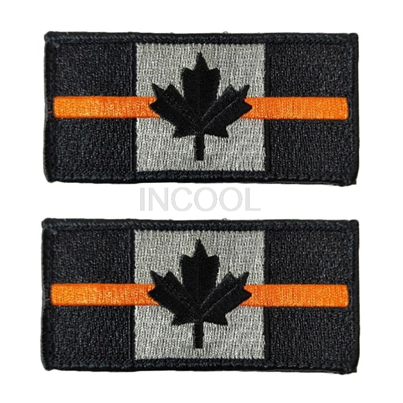 Комплект из 2 предметов-вышитый патч флаг Канады Флаг Квебек Канадский кленовый лист значки аппликации Национальный флаг вышивка нашивки - Цвет: 3