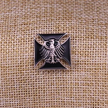 Немецкий Рейх Орел значок серебряный черный крест брошь Второй мировой войны Deutschland ювелирные изделия