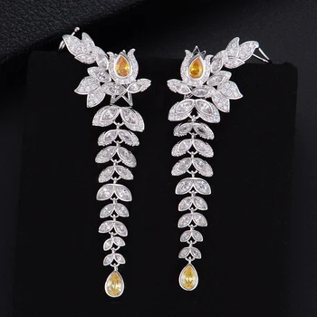 

missvikki Luxury Leafs Detachable Stud Earrings Tassel original for Girl boucle d'oreille femme Accessories Romantic Bijoux