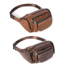 Мужская сумка из натуральной кожи, вместительная, для телефона, поясная сумка, органайзер для путешествий, бега, пешего туризма, велоспорта