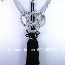 Один комплект JP соединительная планка производство автомобиля серебристый KIN TSUNA веревка и черный FUSA KIKU узлы для автомобиля зеркало заднего вида