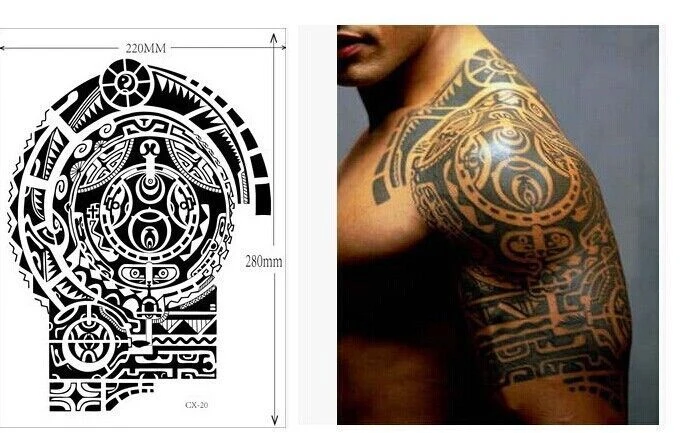 の Wholsale 10 ピース大きな一時的な入れ墨ステッカー Tatuagem アートメイクタトゥーアート ドウェイン ジョンソン スター用男性アーム タトゥーステッカー送料無料 Star Shaped Stickers Stickers Stencilsticker Aliexpress