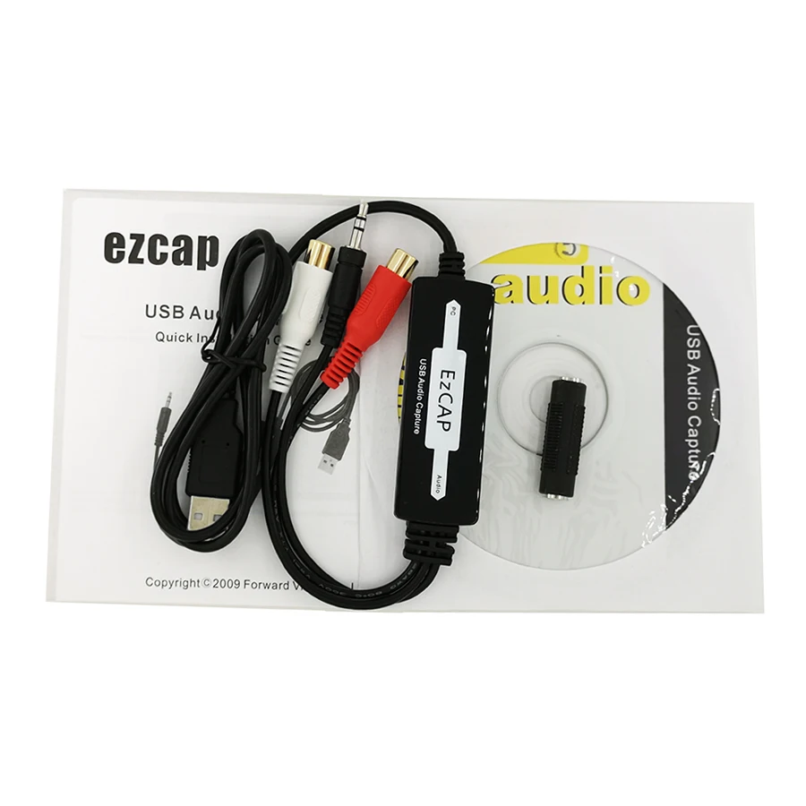 USB Audio Capture Cassette To CD/MP3 Converter MP3 WMA WAVE Recorder Edit Audio to Digital Format RCA R/L