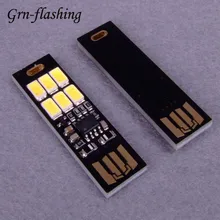 5 в Мини Портативный USB светодиодный светильник сенсорный датчик затемнения ночной Светильник для чтения книг Настольная лампа для внешнего аккумулятора компьютера ноутбука ПК светильник