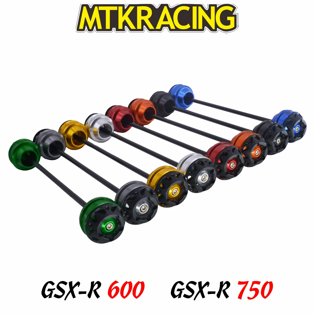 

MTKRACING For SUZUKI GSX-R600 GSX-R750 GSXR600 GSXR750 Motorcycle Front rear wheel Axle Slider shock absorber Falling Protection