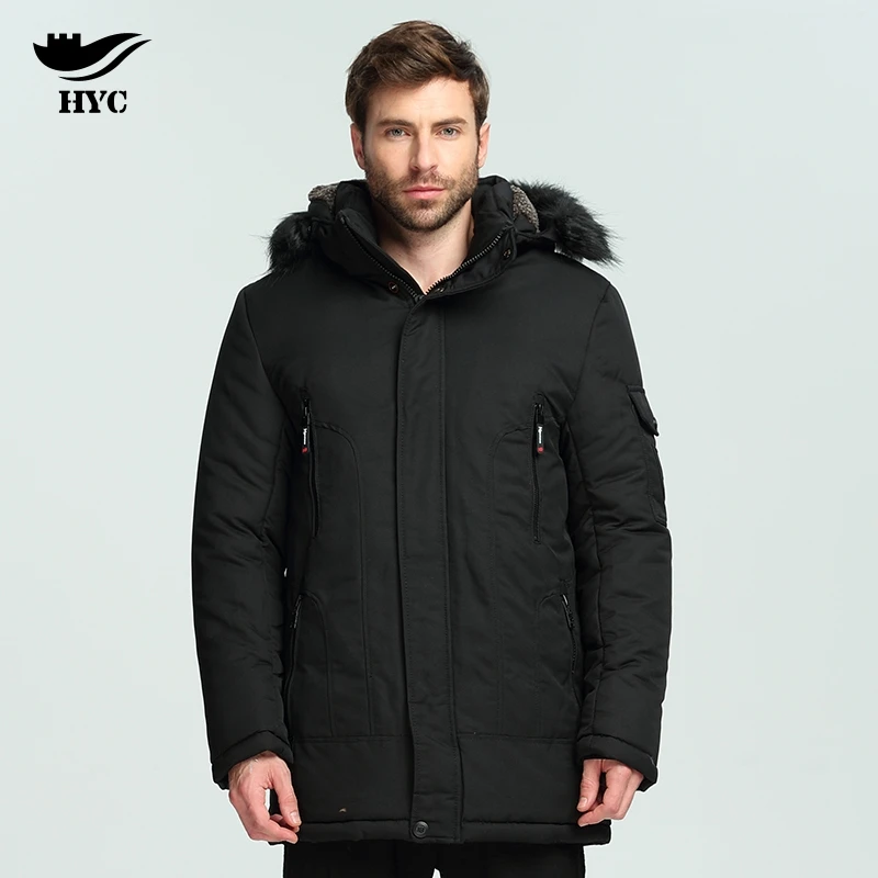 

HAI YU CHENG Winter Coat Male Jacket Men Parka Coat Male Wadded Trench Coats Men Windbreaker Plus Size Parka Mens Winter Coat