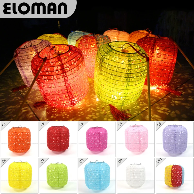 

ELOMAN2018 China Paper Lantern hollow Festival Supplies Birthday Wedding Party Decor gift craft DIY Lampion janpan Lantern
