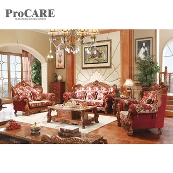 

red modern european fabric sectional 1+2+3 sofa in living room - A951B