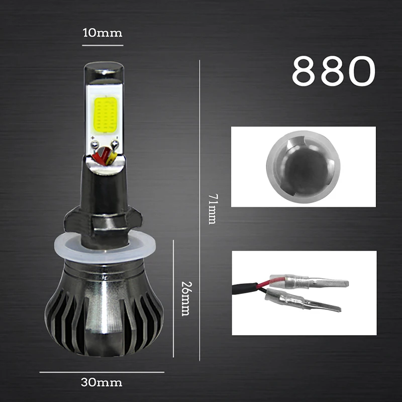 2 шт. H11 Led H7 H1 H3 H8 9005 HB3 9006 HB4 противотуманные лампы H27 880 881 Двухцветная светодиодная