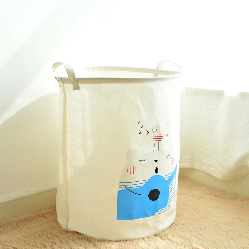 40*50 CM سلة التخزين الطفل الاطفال سلة تخزين الألعاب الملابس القذرة سلة الغسيل قماش المنظم دلو حقيبة مع معالجة الجلود 40*50 CM سلة التخزين الطفل الاطفال سلة تخزين الألعاب الملابس القذرة سلة الغسيل قماش المنظم دلو حقيبة مع معالجة الجلود