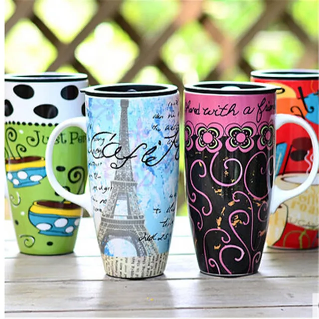 2016 Vintage Color Printing Chinese Drawing Large Size 20oz Ceramic Coffee Mug Cups With Lid 2016 Vintage Color Printing Chinese Drawing Large Size 20oz Ceramic Coffee Mug Cups With Lid