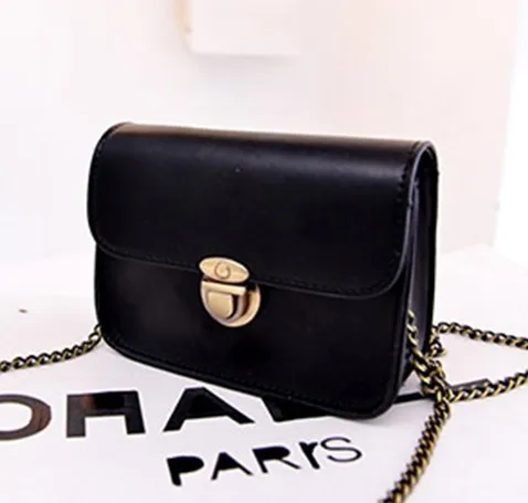 

Ougger Women Crossbody Bag Preppy StyleBlack Flap Bag PU with Chains for Versatile