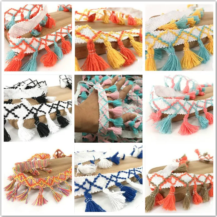 

10Yards/Lot Hot Sale Tassel Lace Dangling Fringe Lace Trims For DIY Sewing Craft Handmade Materials,Children's clothing accesory
