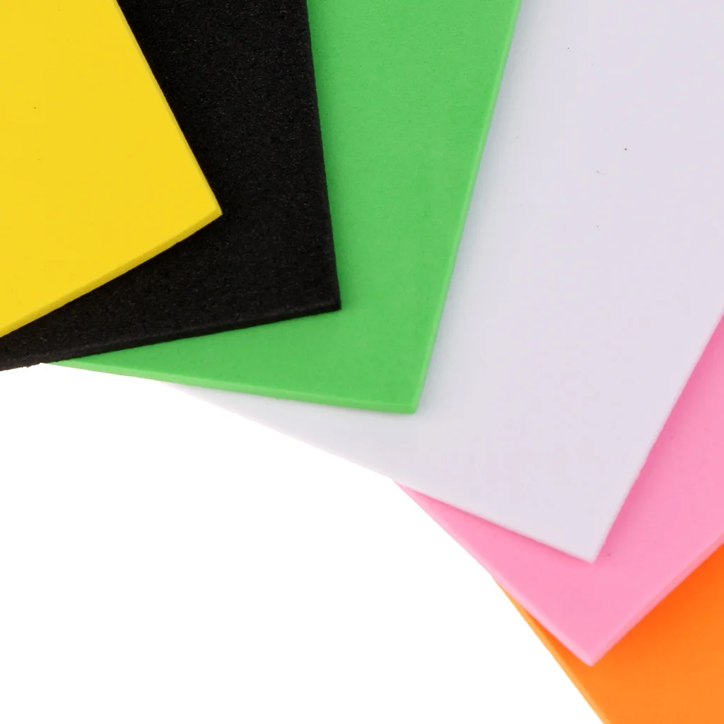6Pcs 2mm Fly Tying EVA Foam Sheet Fly Tying Materials Crafts for Fly Fishing