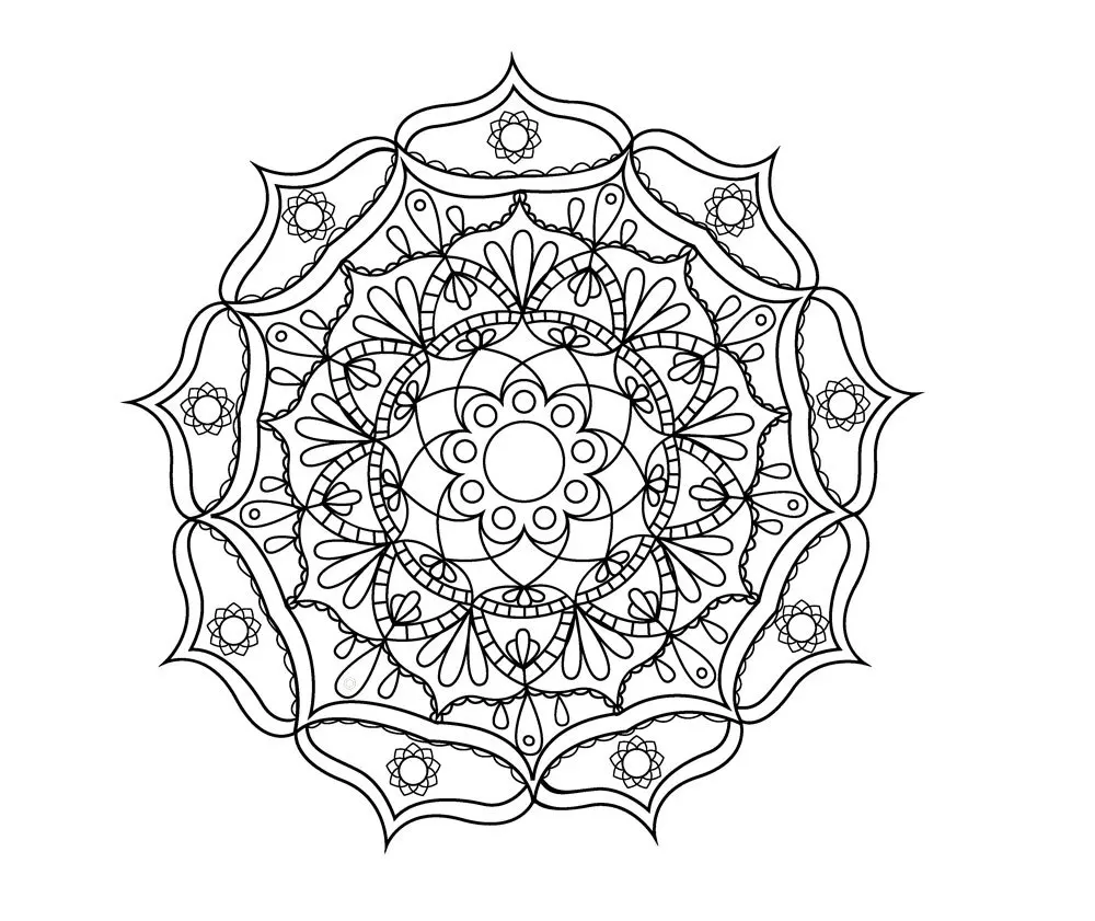 Black Mandala Menhdi Wall Stickers Yoga Ornament Indian Buddha Om
